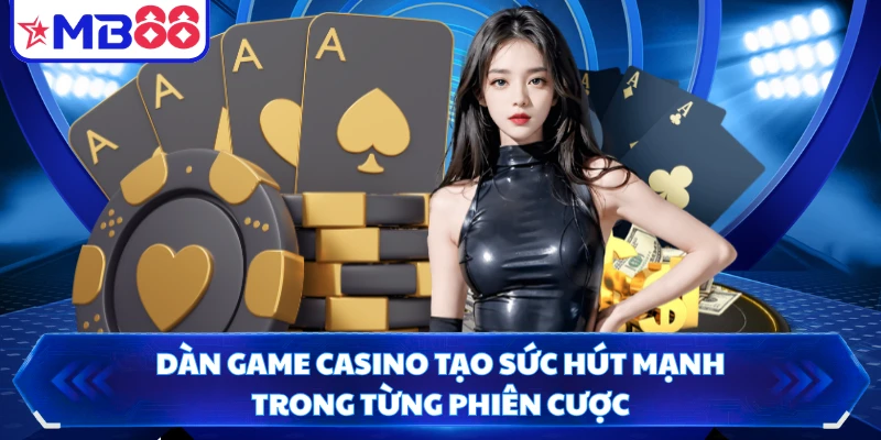 Dàn game casino tạo sức hút mạnh trong từng phiên cược